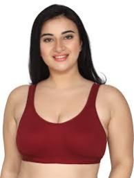 Maroon Non Padded Sports Bra