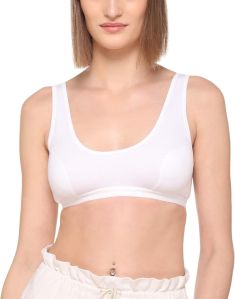 White Non Padded Sports Bra