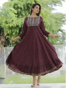 Embroidered Anarkali Kurti