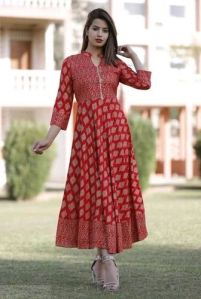 Printed Anarkali Kurti