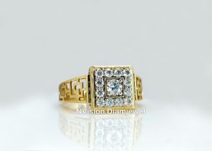 Men's Natural Diamond Solitaire Urban Edge Ring