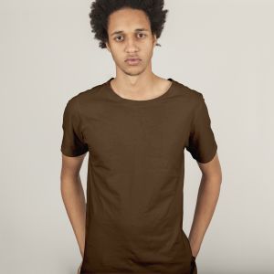 Mens Cotton plain regular size coffee t-shirt GSM, size S/M/L/XL/XXL