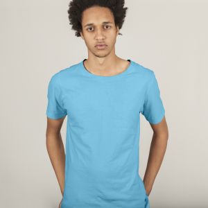 Mens Cotton plain regular size ice blue t-shirt GSM, size S/M/L/XL/XXL