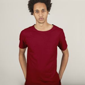 Mens Cotton plain regular size maroon t-shirt GSM, size S/M/L/XL/XXL