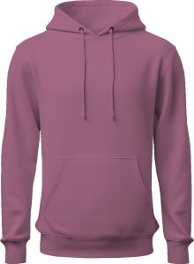 men's fleece plain onion pink hoodie with 300 GSM, size S/M/L/XL