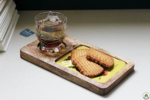 WOODEN COASTER TRAY