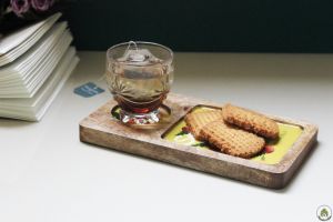 WOODEN COASTER TRAY