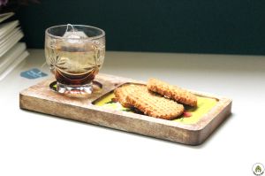 WOODEN COASTER TRAY