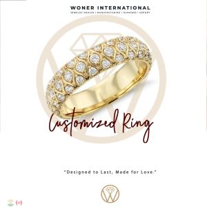 Diamond Studded Gold Ring