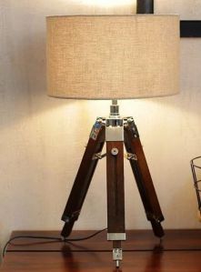 Antique Wooden Table Lamp