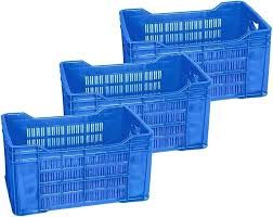 plastic crate bottom raised heavy duty 542 x 360 x 292 mm OD