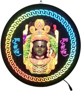 JAI SHREE RAM ROUND LED FRAME