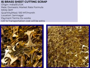 Brass Sheet Cutting Parts