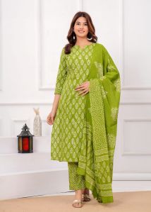 Hand block printed 3 piece suit set