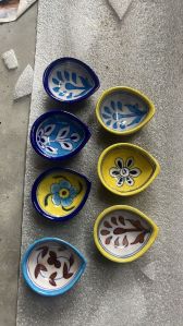 Blue Pottery Diya