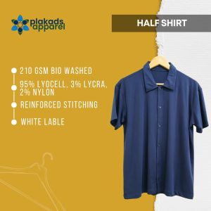 Deep Blue Half Sleeve Shirt