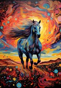 Colorful Horse Painting