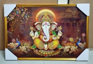 Decorative Ganesha Crystal Painting