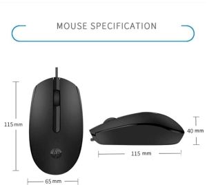 HP M10 Wired USB Mouse with 3 Buttons High Definition 1000DP