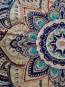 Handmade Beaded Mandala Tapestry Wall Hanging