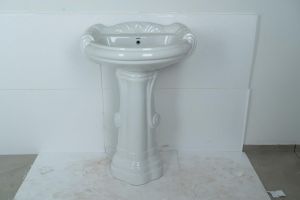Big Sterling Pedestal Wash Basin