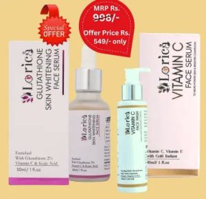 Lorica Glutathione Skin Whitening Serum & Vitamin C Face Wash Combo