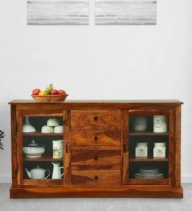 Solid sheesham wood crockery cabinet