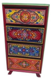 Multicolor Wooden Chest Drawer