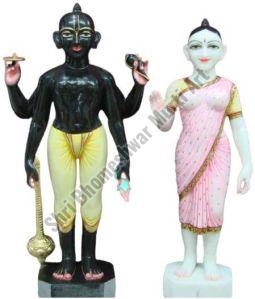 18 Inch Laxmi Narayan Marble Statue