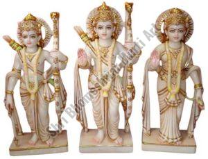 2 Feet White Marble Ram Darbar Statue