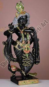 Black Marble Krishna Statue