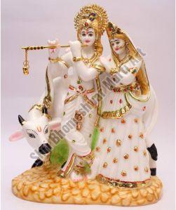 Marble Radha Krishna Statue