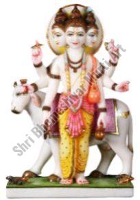 White Marble Lord Dattatreya Ji Statues