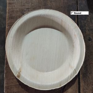 7 Inch Round Areca Leaf Plate