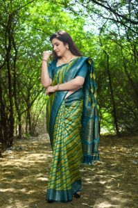 Leheriya Pattern Silk Saree