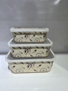 Bamboo Fibre Rectangular Container Set