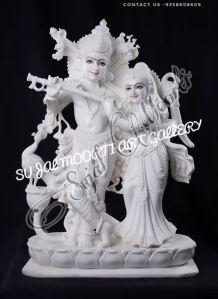 Marble Radha Krishna Statue