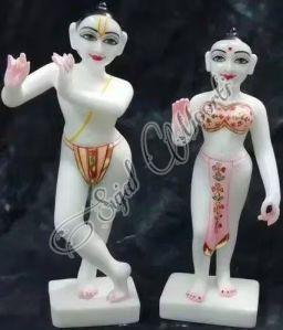 Marble Iskcon Radha Krishna Statue