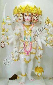 Marble Panchmukhi Hanuman Statue