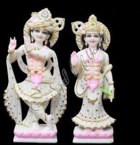 Marble Radha Krishna Statue