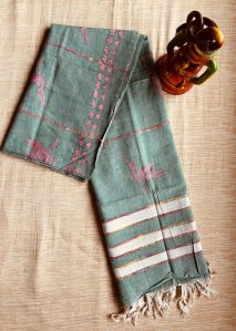 Kantha hand embroidery Pure Khesh cotton dupattas