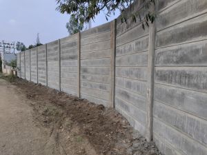 Grey RCC Precast Compound Wall