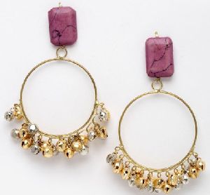 Amaranth Chandbali Earrings