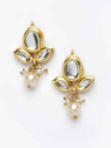 White Gold Earrings, DGED22160