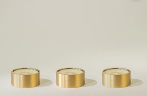 Brass tealight holder set of 3