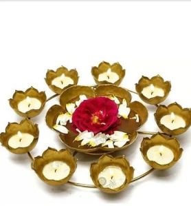 Metal Rangoli Diya Urli