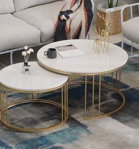 METAL ROUND COFFEE TABLE