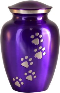 Purple Brass Cremation Urn