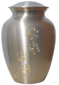 Silver Brass Cremation Urn