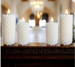 spiral round pillar candle